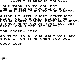 Pharaoh's Tomb screenshot