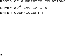Quadratic Equations screenshot