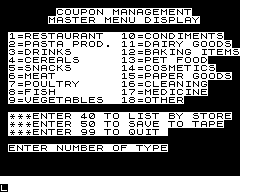 The Coupon Manager screenshot