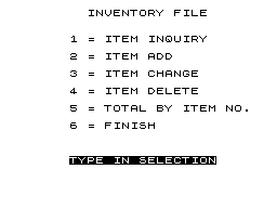 Inventory Control screenshot