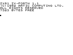 ZX Forth Part 1 screenshot