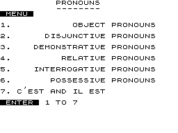 Pronouns screenshot