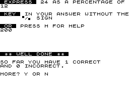 Percent screenshot