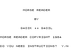 Morse Reader screenshot
