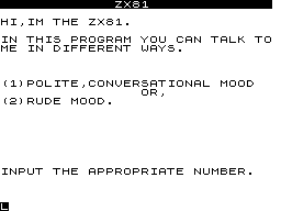 ZX81 screenshot