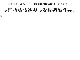 ZX Assembler screenshot