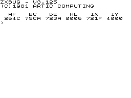 ZX Bug V3.125 screenshot